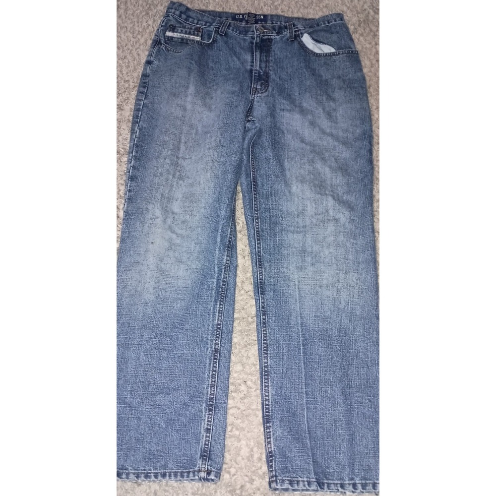 Vintage US Polo Assn Jeans Mens 36x32 Blue Denim Straight Leg 90s Y2K